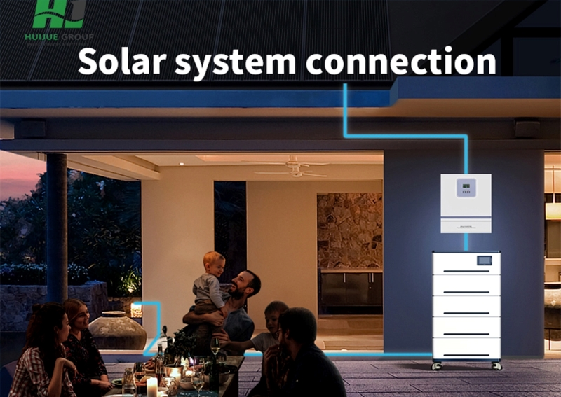Solar system connection in the home at night